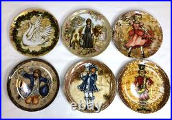 Pottery Barn 12 Days of Christmas Holiday Dessert Plates Complete with Box