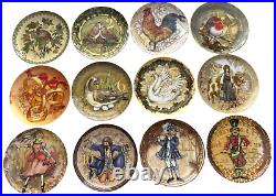 Pottery Barn 12 Days of Christmas Holiday Dessert Plates withbox (Set of 12)