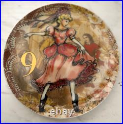 Pottery Barn 12 Days of Christmas Holiday Dessert Plates withbox (Set of 12)