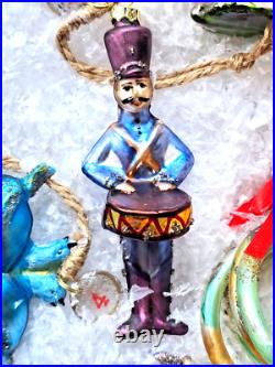 Pottery Barn 12 Days of Christmas Mercury Ornaments BRAND NEW