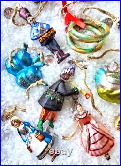 Pottery Barn 12 Days of Christmas Mercury Ornaments BRAND NEW