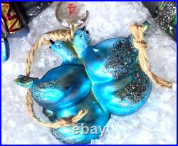 Pottery Barn 12 Days of Christmas Mercury Ornaments BRAND NEW