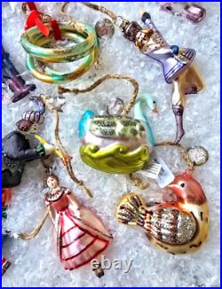 Pottery Barn 12 Days of Christmas Mercury Ornaments BRAND NEW