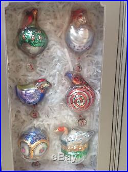Pottery Barn 12 TWELVE DAYS of CHRISTMAS ORNAMENTS Set of 12 NEW IN BOX