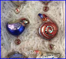 Pottery Barn 12 TWELVE DAYS of CHRISTMAS ORNAMENTS Set of 12 NEW WITH ...
