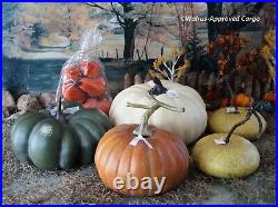 Pottery Barn And Crate & Barrel Faux Pumpkin Set (11) -nwt- Simply Gourd-geous