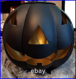 Pottery Barn Black Metal Large Jack-O-Lantern, New