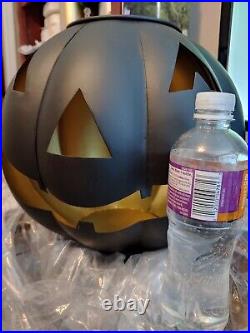 Pottery Barn Black Metal Large Jack-O-Lantern, New