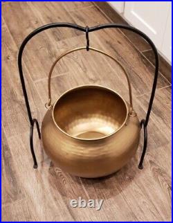 Pottery Barn Brass Cauldron/ Halloween
