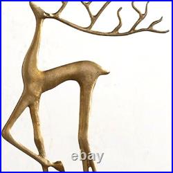 Pottery Barn Brass Sculpted Merry Reindeer, Medium