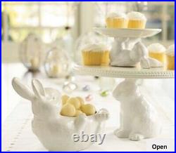 Pottery Barn Bunny Cupcake Stand RARE Collectible Easter NEW! SET OF 4