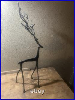 Pottery Barn Christmas Bronze Sculpted Reindeer LARGE & MEDIUM Hard to Find Pottery Barn Christmas Bronze Sculpted Reindeer LARGE & MEDIUM Hard to Find