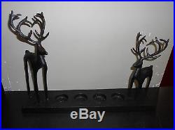Pottery Barn Christmas Reindeer Votive Centerpiece New Repacked Free Shipping