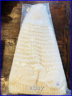 Pottery Barn Chunky Knit Tree Skirt Christmas Ivory Decor New