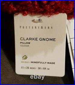 Pottery Barn Clarke Gnome Pillow Valentine’s Day Stands Up 25 Tall NWT