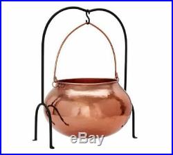 Pottery Barn Copper Cauldron With Stand Candy Punch Halloween Party New Large