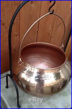 Pottery Barn Copper Cauldron With Stand Candy Punch Halloween Party New in Box