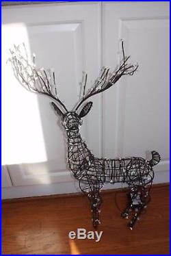 Pottery Barn FAUX LIT BERRY REINDEER Christmas Deer NEW
