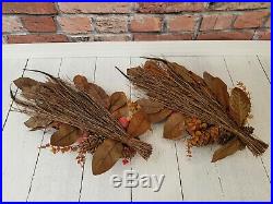 Pottery Barn Fall Harvest Thanksgiving Wall Swag Decor, Set of 2