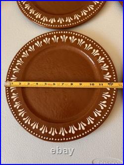 Pottery Barn Gingerbread Stoneware Christmas Charger Plates (4) NWOT OB