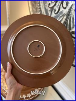 Pottery Barn Gingerbread Stoneware Christmas Charger Plates (4) NWOT OB