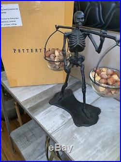 Pottery Barn Halloween WALKING DEAD BOWL CONDIMENT SNACK SET New in Box Skel