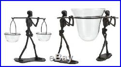 Pottery Barn Halloween WALKING DEAD SERVE BOWL AND STAND & CONDIMENT SNACK SET