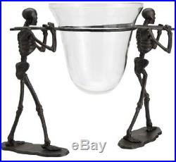 Pottery Barn Halloween Walking Dead Skeleton Serve Bowl & Stand New in Box