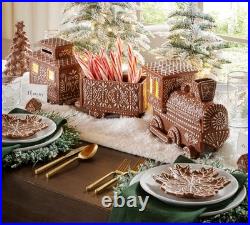 Pottery Barn Handcrafted Ceramic Gingerbread Train