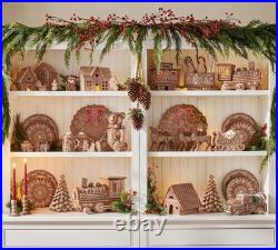 Pottery Barn Handcrafted Ceramic Gingerbread Train