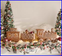 Pottery Barn Handcrafted Ceramic Gingerbread Train