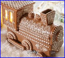 Pottery Barn Handcrafted Ceramic Gingerbread Train