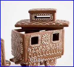 Pottery Barn Handcrafted Ceramic Gingerbread Train