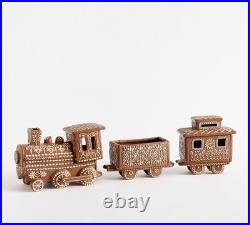 Pottery Barn Handcrafted Ceramic Gingerbread Train
