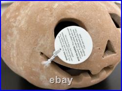 Pottery Barn Handmade Terracotta Jack O' Lantern MEDIUM Luminary Pumpkin New NWT