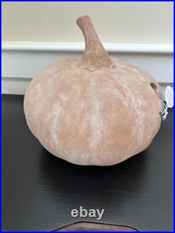 Pottery Barn Handmade Terracotta Jack O' Lantern MEDIUM Luminary Pumpkin New NWT
