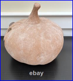 Pottery Barn Handmade Terracotta Jack O' Lantern MEDIUM Luminary Pumpkin New NWT