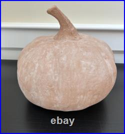 Pottery Barn Handmade Terracotta Jack O' Lantern MEDIUM Luminary Pumpkin New NWT