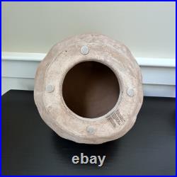 Pottery Barn Handmade Terracotta Jack O' Lantern MEDIUM Luminary Pumpkin New NWT