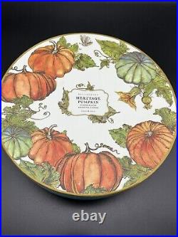 Pottery Barn Heritage Pumpkin Plates Set of 4