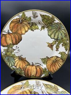 Pottery Barn Heritage Pumpkin Plates Set of 4