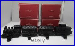 Pottery Barn Holiday 4 Pc Train Stocking Holders Bronze Finish in Orig Boxes