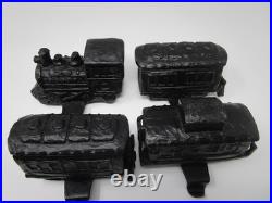 Pottery Barn Holiday 4 Pc Train Stocking Holders Bronze Finish in Orig Boxes Pottery Barn Holiday 4 Pc Train Stocking Holders Bronze Finish in Orig Boxes