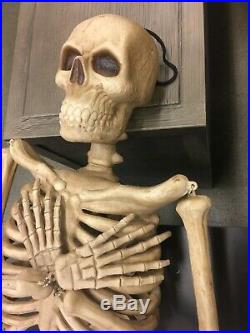 Pottery Barn Indoor Outdoor Mr Bones Skeleton Halloween Natural 78 High New Box