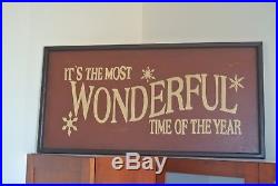 Pottery Barn It's The Most Wonderful Time of the Year Sign Sold out! HTF! New