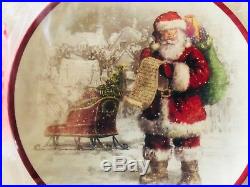 Pottery Barn Kids Nostalgic Santa Plate Tumbler Utensil Set 12 Classic Christmas