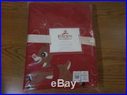 Pottery Barn Kids Santa Rudolph Reindeer Tablecloth New In Package with Tags 2017
