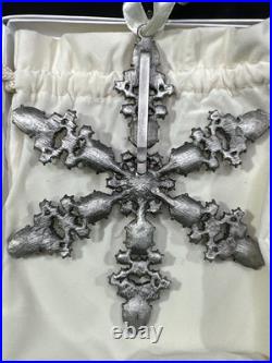 Pottery Barn LRG Rhinestone Snowflake 5 Ornament Lot Of 9