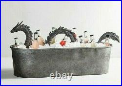 Pottery Barn Large Sea Serpent and Galvanized Metal Party Bucket NEW IN BOX