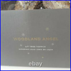 Pottery Barn Light Up Birch Angel Tree Topper Woodland Angel in box